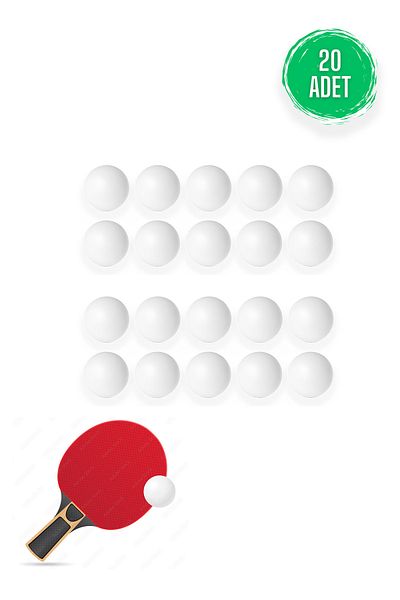 Beatitude Indooroutdoor 20Pcs Table Tennis Pingpong Balls Exercise Sports