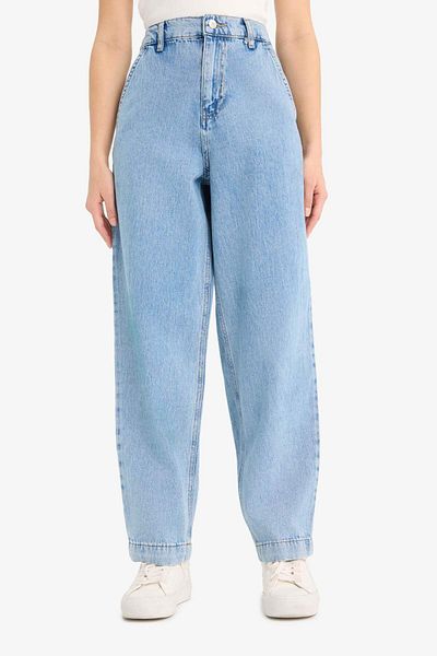 DeFacto Carrot Fit Ankle Length Jean - Washed Trousers E1686Ax25Sm