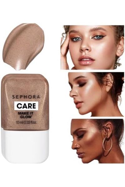 SEPHORA Make It Glow Liquid Highlighter Shade 03 Sunset shine Lightweight, Buildable 10ml