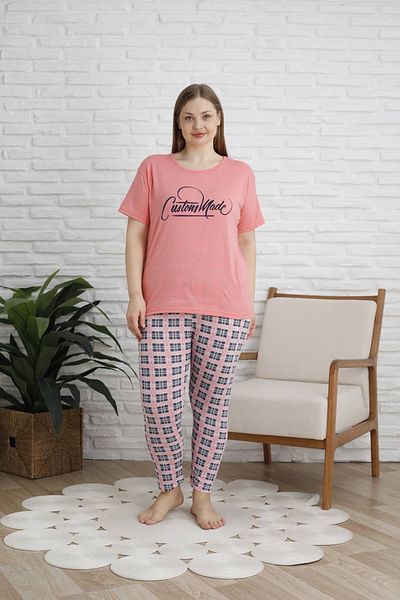 SEBOTEKS Women's 100% Cotton Short-Sleeve Plus Size Pajamas Set 8000