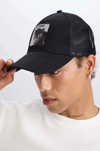 DeFacto Men's Label Printed Woven Baseball Basketball Cap B7998Ax25Sm