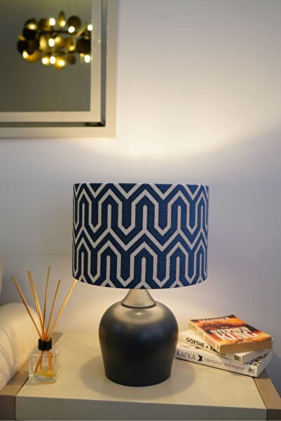 retro home design Antrasit Ayaklı Dokuma Desenli Kumaş Şapkalı El Yapımı Abaj...