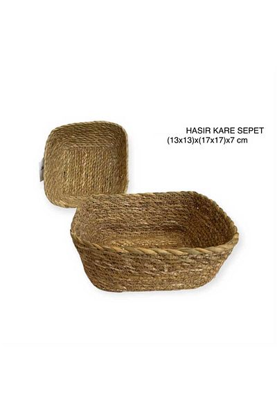 Amentes Bamboo and Wicker Decorative Basket Home Organizer