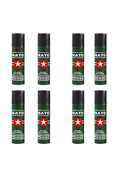 Depox Sada 8 obranných sprejů NATO, tryskový pohon, 60 ml - Copy