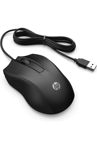HP Mouse optic HP 100, USB, 1600 dpi (Negru)