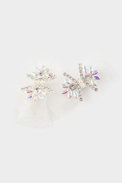 DeFacto Women's Children's 2-Piece Tulle Stone Snap Buckle E8103A8Ns