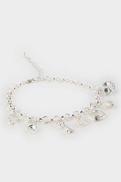 DeFacto Kadın Charmlı Silver Bileklik E8081AXNS