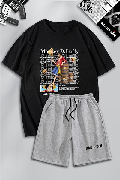 macklin Unisex One PieceMonkey D Anime με στάμπα μπλουζάκι και σορτς