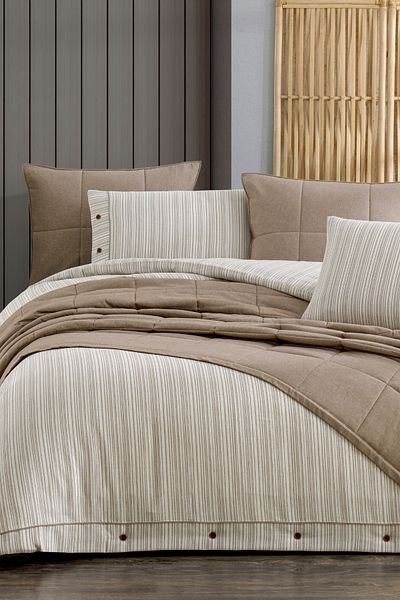 ZEBRA CASA Olive Single Bedspread Set