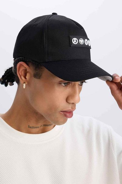 DeFacto Marvel Avengers Label Printed Woven Men's Cap - Baseball & Basketball Themed