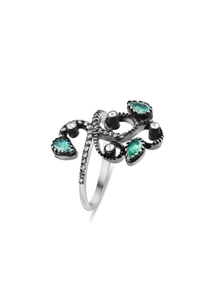 Lial Diamond 0.77 Karat Pırlanta Zümrüt Yüzük, Gerçek Pırlanta, Sertifikalı M...