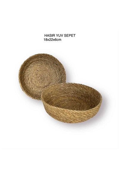 Amentes Bamboo and Wicker Decorative Basket Home Organizer