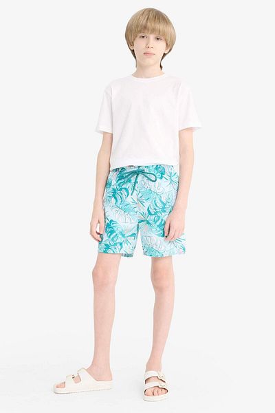 DeFacto Pantaloni scurți de baie cu flori pentru băiat E5182A825HS