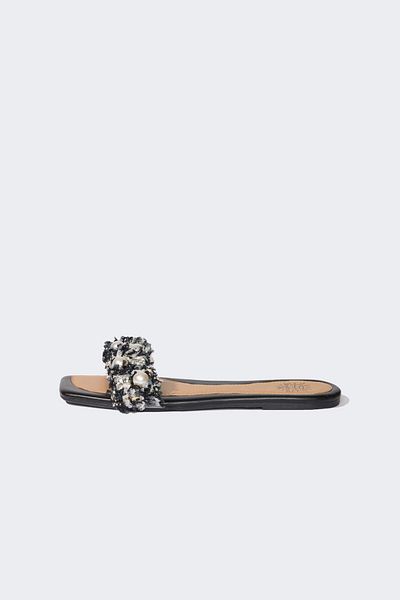 DeFacto Women's Pearl Single Strap Flat Sole Slippers E2500Ax25Sm
