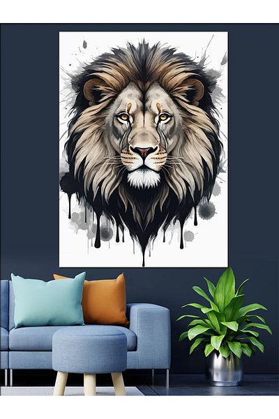 Tablomega Canvas Decorativ Nobilimea Leului - Tablou din Lemn MDF