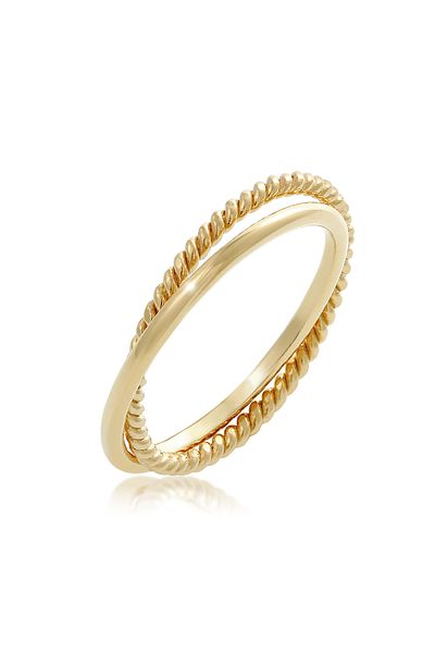 ELLI Ring Damen Wickel Klassisch Filigran Gedreht Trend Aus 925 Sterling Silber