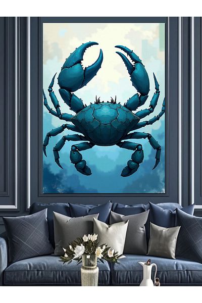 Tablomega Cancer Sign Decorative Canvas - Mdf Wood Table