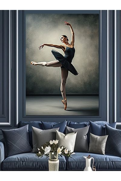 Tablomega Ballerina Elegant Pose Decorative Canvas - Mdf Wooden Painting