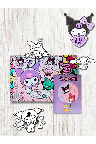 Ceylan Kırtasiye Kuromi ve Arkadaşları Resim Defteri ve Maskeli Boyama (2 li Set)