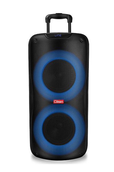 CLIKON Bass-Bouncer Wireless Trolley Speaker, USB/SD/TF, FM Radio, Light Show, Portable