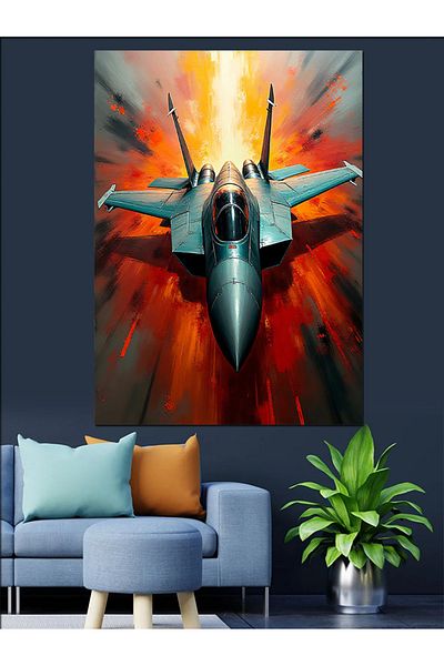 Tablomega Jetin Speed ​​Wings Decorative Canvas - Mdf Wooden Painting
