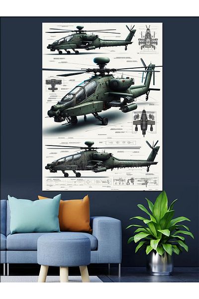 Tablomega Military Helicopters Show Decorative Canvas - Mdf Wooden Painting