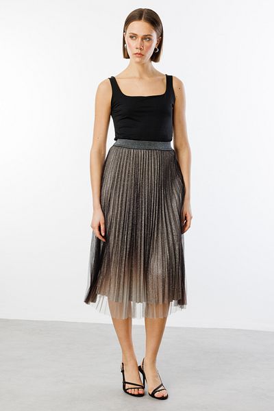 Ekol Pleated Glitter Tulle Skirt