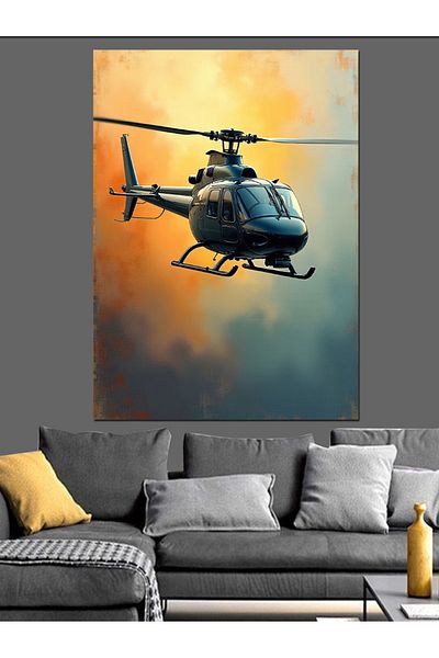 Tablomega Elicopter Wind in the Sky Canvas Decorativ - Lemn MDF