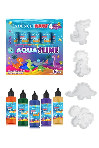 Cadence Aqua Slime - DIY Toy Kit - Dinosaur World Set 5X90Ml