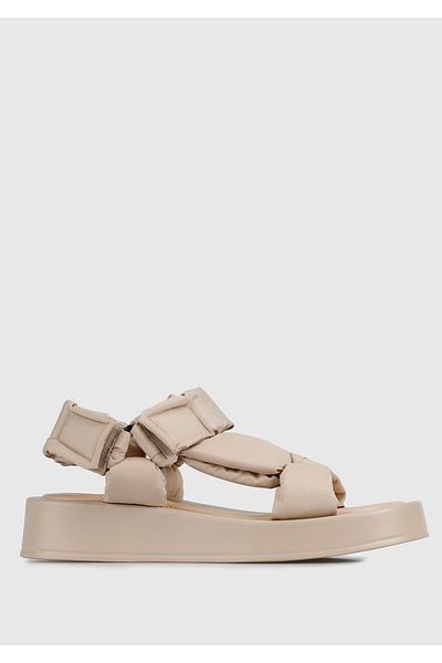 Provoq Women's Ecru Flat Sandals