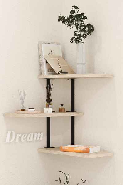 DECORMET FRİSBİ DUVAR RAFI BEYAZ