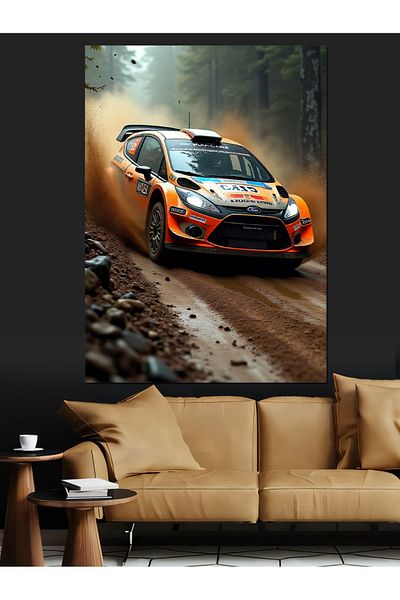 Tablomega Dusty Race Vehicle Decorative Canvas - Mdf Wooden Painting
