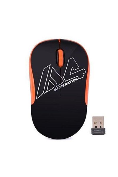 A4 Tech Mouse Optic Wireless A4TECH G3-300N-BO, 1000DPI (Negru/Portocaliu)