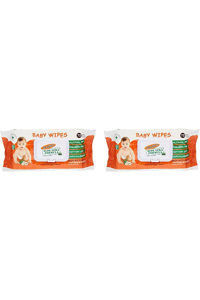 PALMER'S Aloe Vera Formula Baby Wipes-Vitamin E Chamomile & Aloe vera-72 wipes( Twin Pack)