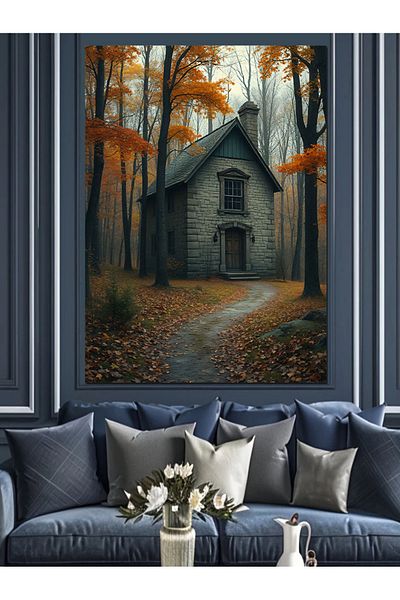 Tablomega Abandoned Horror House Decorative Canvas - Mdf Wooden Painting