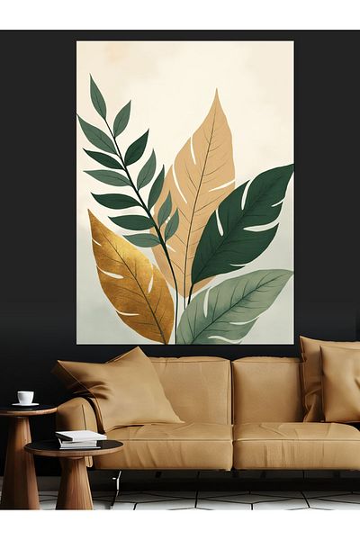 Tablomega Green Shades of Nature Decorative Canvas - Mdf Wooden Painting