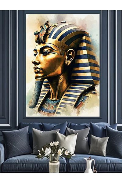 Tablomega Queen Pharaoh's Elegance Decorative Canvas - Mdf Wood Art Print