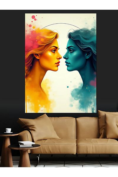 Tablomega Gemini Magic Decorative Canvas - Mdf Wood Table