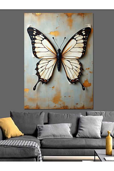 Tablomega Emotional Butterfly Decorative Canvas - Mdf Wooden Painting
