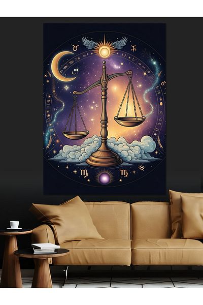 Tablomega Libra Decorative Canvas - Mdf Wood Table