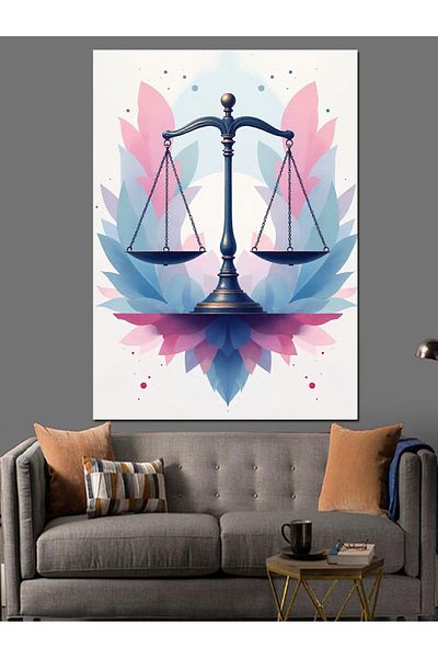 Tablomega Libra Decorative Canvas - Mdf Wood Table
