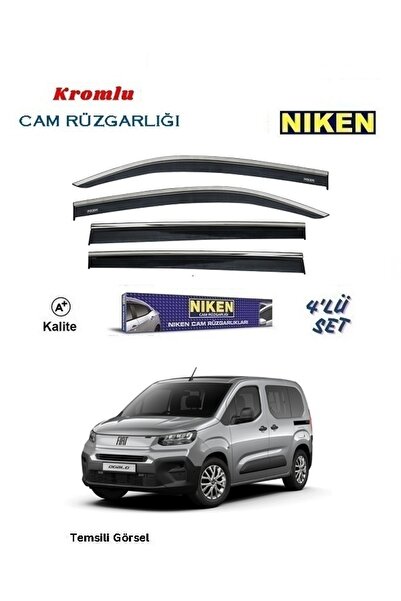 Niken Fiat Doblo (2023-2025) Cam Rüzgarlığı 4'lü Set Doblo 2023-2024-2025