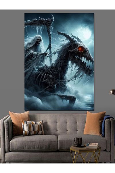 Tablomega Angel of Death Decorative Canvas - Mdf Wooden Painting