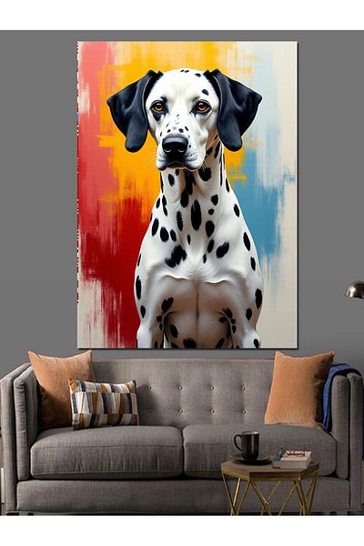 Tablomega Dalmatian Dog Portrait Decorative Canvas - Mdf Wooden Painting