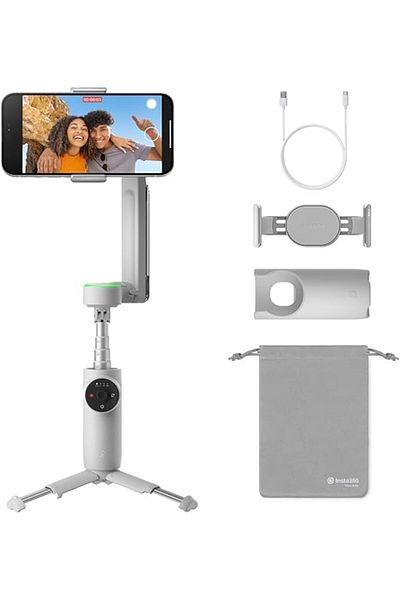 Insta Insta360 Flow Pro | مثبت Gimbal مدعم بالذكاء الاصطناعي للهواتف الذكية | Apple DockKit