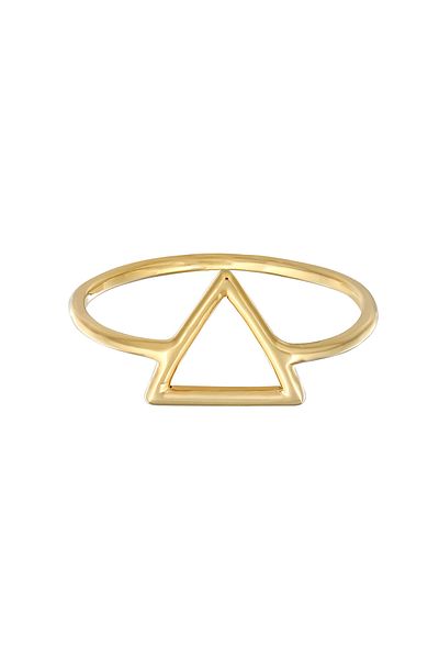 ELLI Ring Ladies Triangle Geo Trend Filigree In 925 Sterling Silver