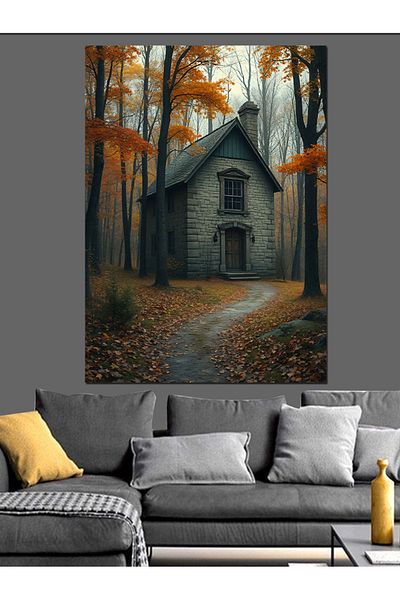 Tablomega Abandoned Horror House Decorative Canvas - Mdf Wooden Painting