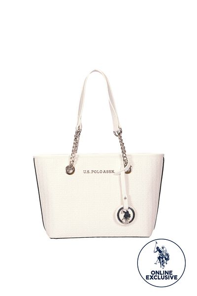 U.S. Polo Assn. Geanta de umar dama model alb Us8623 - Exclusiv online