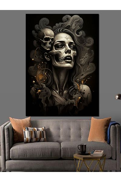 Tablomega Dark Art Portrait Canvas Decorativ - MDF Lemn