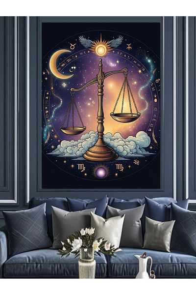 Tablomega Libra Decorative Canvas - Mdf Wood Table